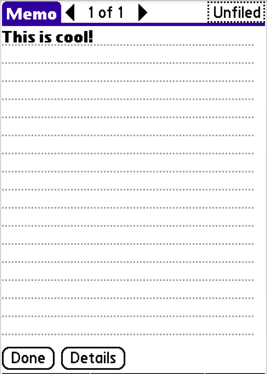 A list of memos
